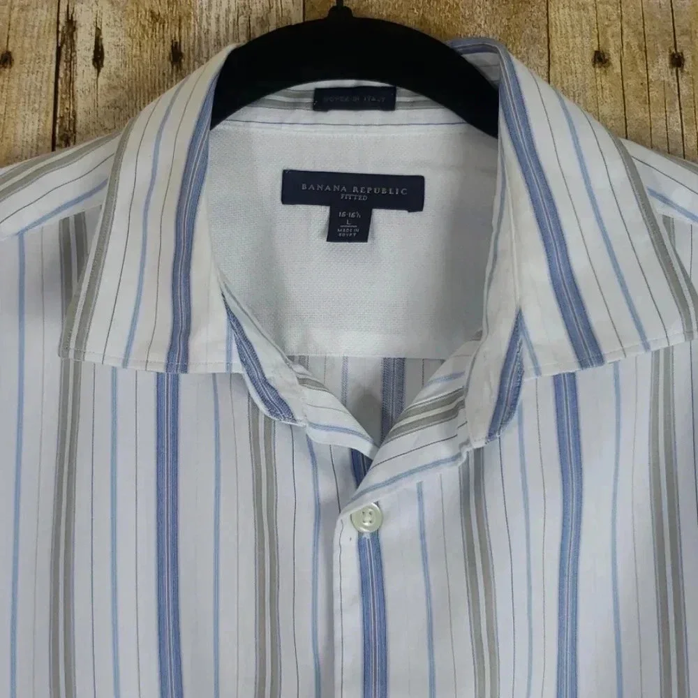 Banana Republic | Fitted Shirt | Size L | 16-16.5